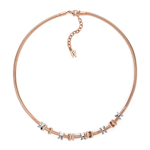 Love Memo Rose Gold Plated Short Necklace-